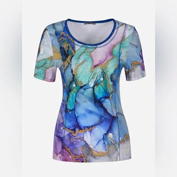 NWT Dolcezza top Simply Art “Moody Mermaid Bubble” - Picture 2 of 6